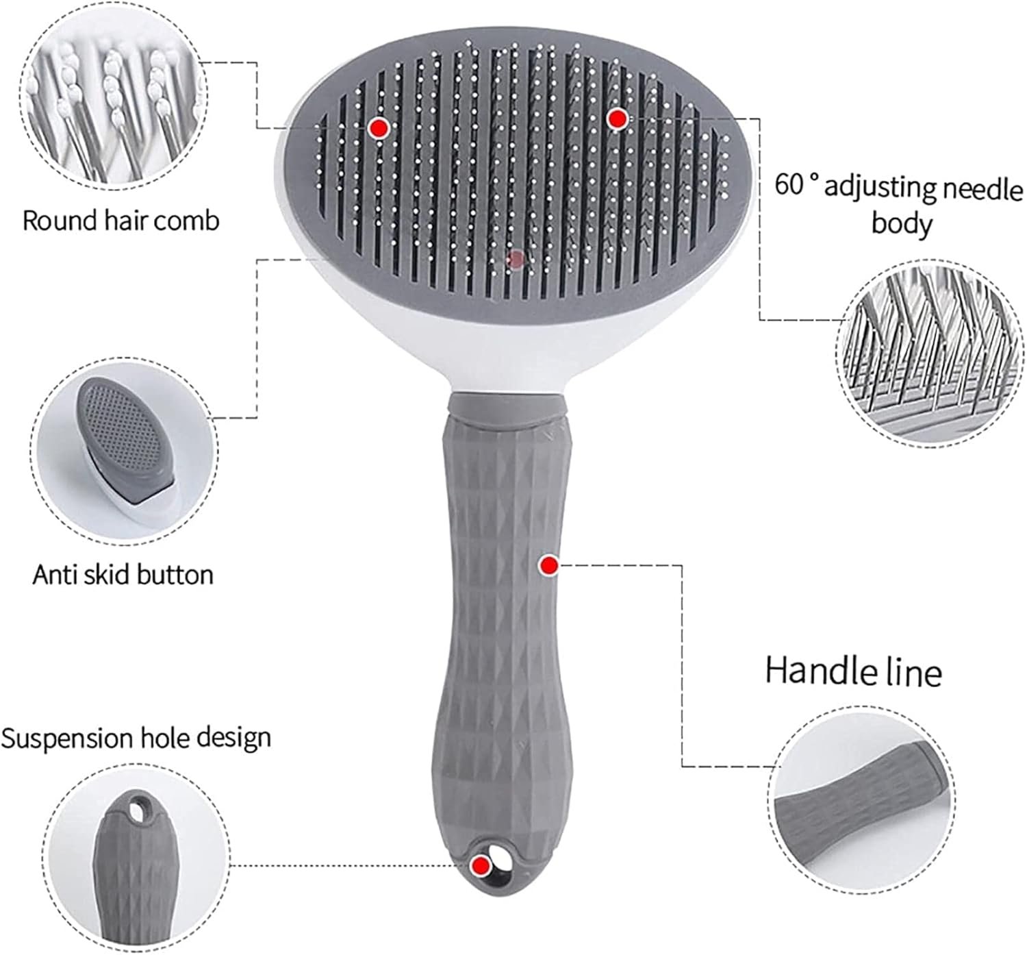 Hair Removal Pet Comb Brush (A-grey-card board)